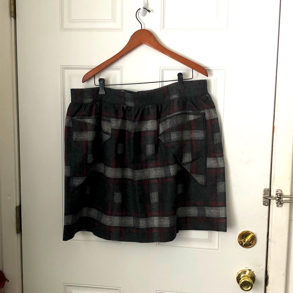 Wool plaid skirt